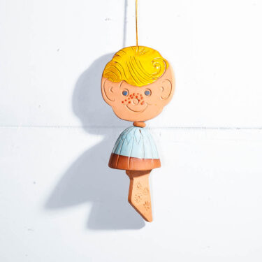 Mid Century Modern Ceramic Bell Wind Chime Hanging Pacific Stoneware Inc USA