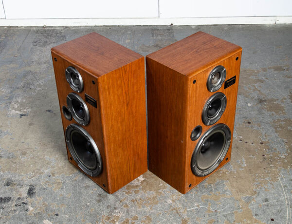 Mid Century Modern Speakers Technics SB-CR55 Vintage Set Tested Mcm Denmark - Image 3