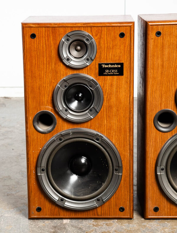 Mid Century Modern Speakers Technics SB-CR55 Vintage Set Tested Mcm Denmark - Image 5