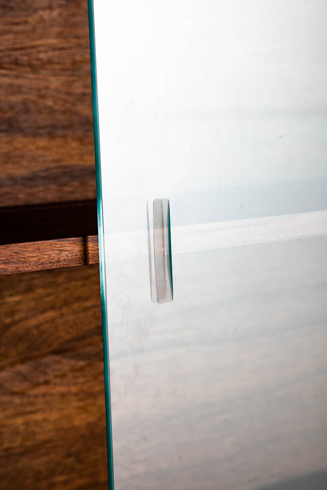 Mid Century Modern China Cabinet Hutch Lane Brown Saltman Wanut Glass Doors Mcm - Image 10