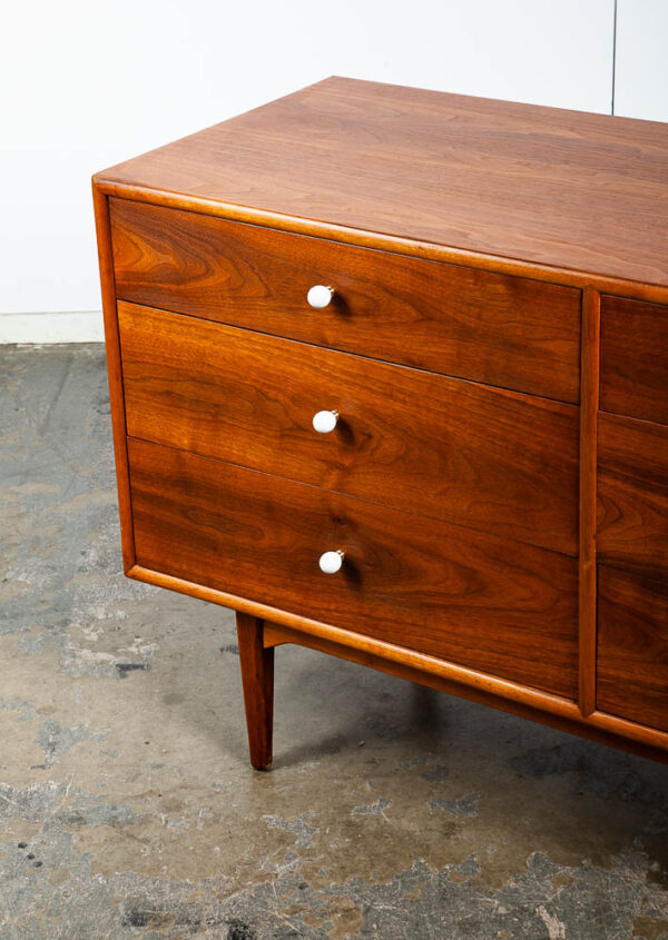 Mid Century Modern Dresser Credenza 6 Drawer Drexel Declaration Vintage Walnut - Image 10