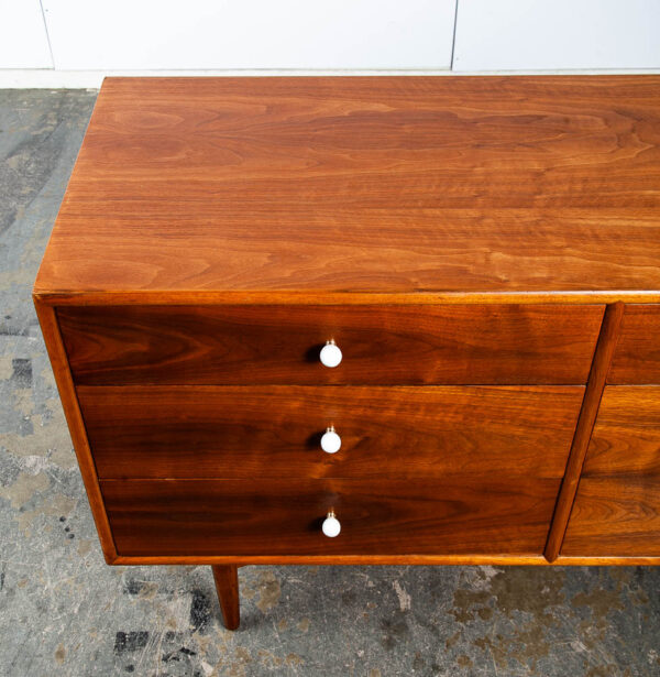 Mid Century Modern Dresser Credenza 6 Drawer Drexel Declaration Vintage Walnut - Image 9