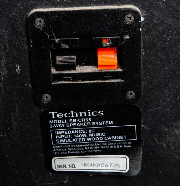 Mid Century Modern Speakers Technics SB-CR55 Vintage Set Tested Mcm Denmark - Image 7