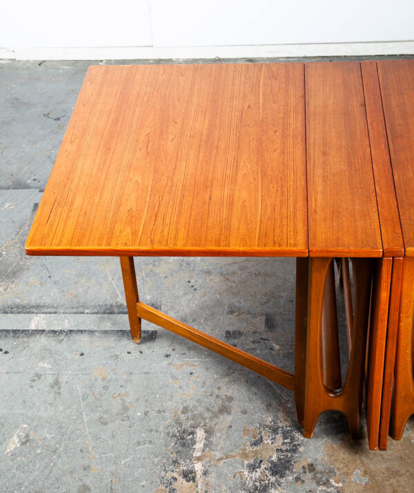 Mid Century Danish Modern Dining Table Teak Folding Bendt Winge Kleppe Møbler XL - Image 12