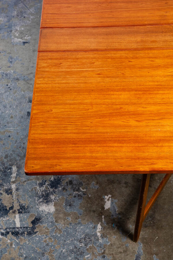 Mid Century Danish Modern Dining Table Teak Folding Bendt Winge Kleppe Møbler XL - Image 9