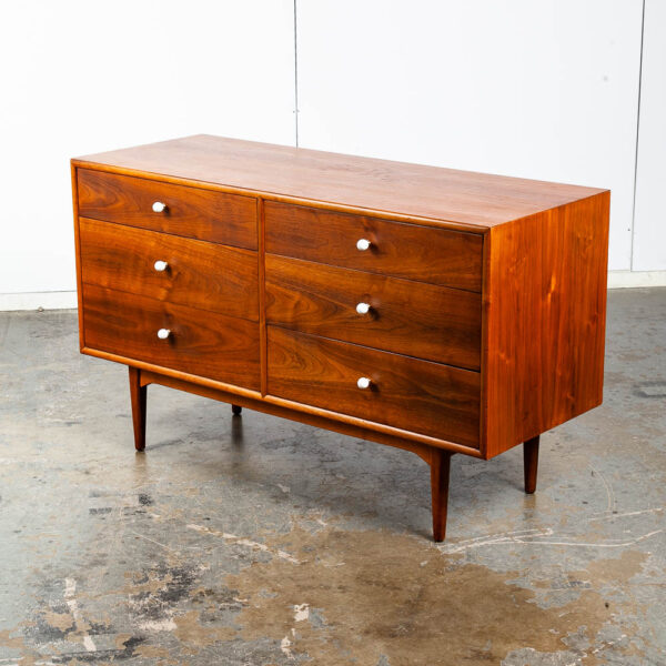 Mid Century Modern Dresser Credenza 6 Drawer Drexel Declaration Vintage Walnut - Image 4
