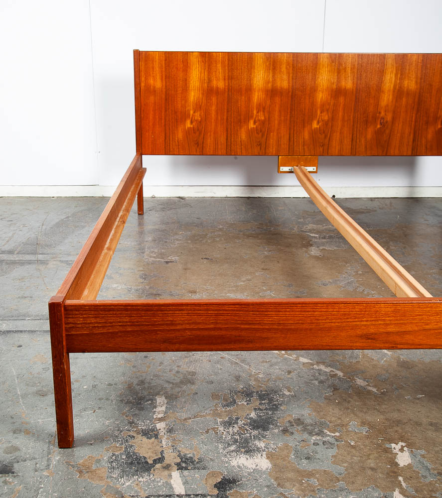 Mid Century Danish Modern Headboard Queen Teak Bed Frame Mcm Footboard Denmark - Image 9