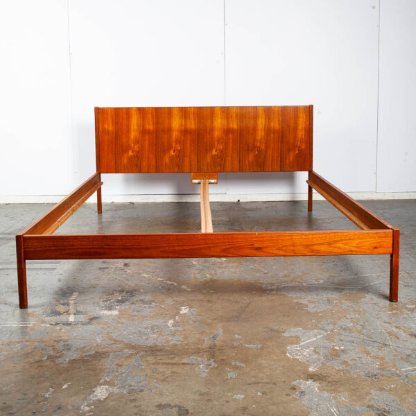 Mid Century Danish Modern Headboard Queen Teak Bed Frame ...