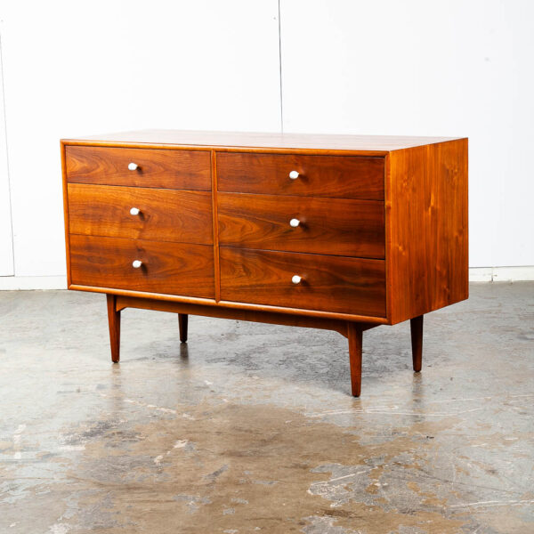 Mid Century Modern Dresser Credenza 6 Drawer Drexel Declaration Vintage Walnut