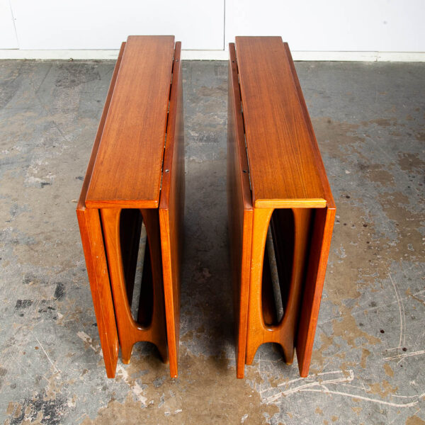 Mid Century Danish Modern Dining Table Teak Folding Bendt Winge Kleppe Møbler XL - Image 7