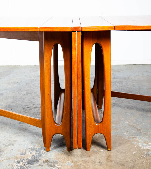 Mid Century Danish Modern Dining Table Teak Folding Bendt Winge Kleppe Møbler XL - Image 11