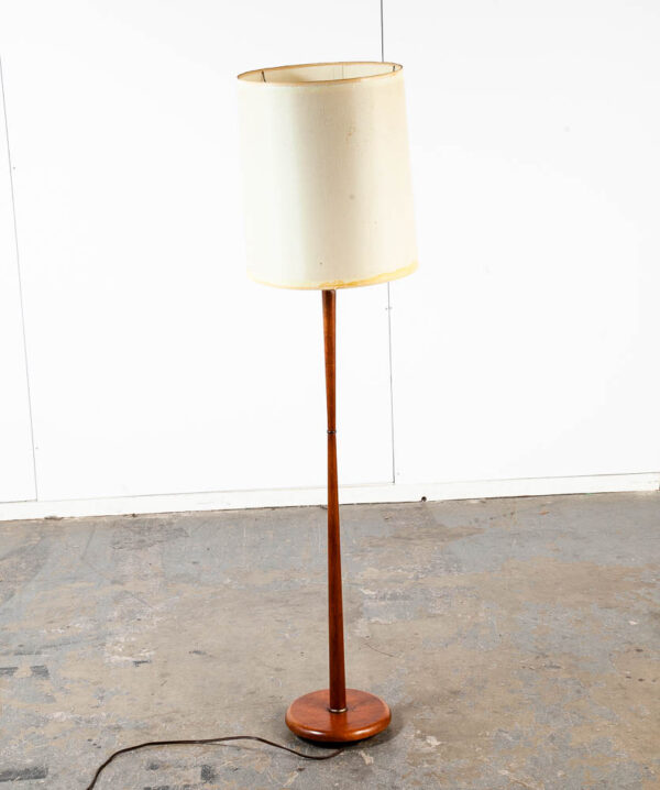 Mid Century Modern Tapered Floor Lamp Solid Teak Wood Lighting MCM Brass Gold Vintage Danish - Image 4