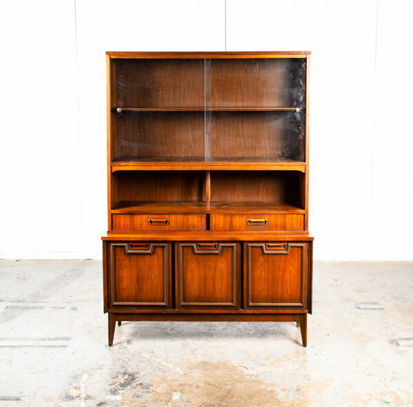 Mid Century Modern China Cabinet Garrison Hutch Glass Display Danish Furniture M - Image 9