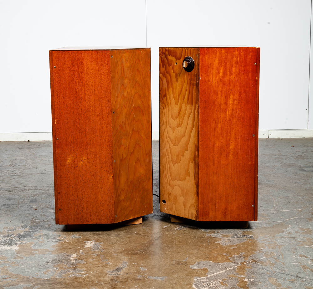 Mid Century Modern Speakers Set EV Electro Voice Aristocrat Tested Working Mahogany Mcm Vintage - Image 3