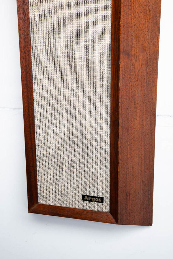 Mid Century Modern Speakers Vintage Argos 16 Ohm  Ahf-1 Pair Walnut Tested Wall Mounted Vintage - Image 7