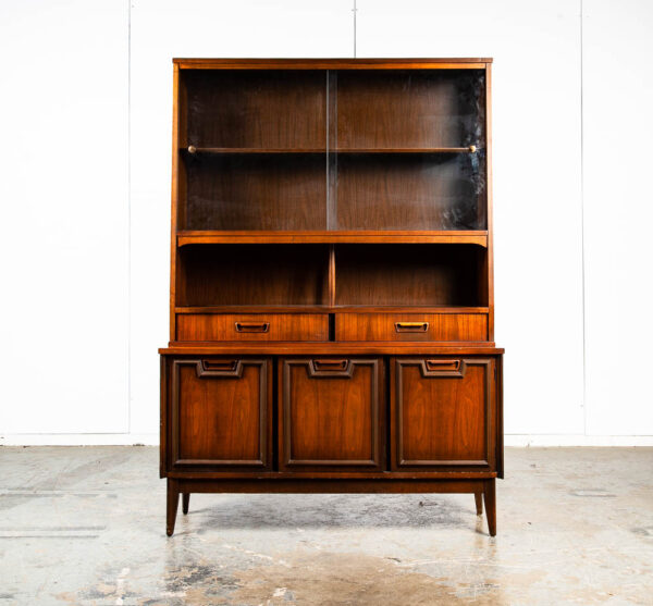 Mid Century Modern China Cabinet Garrison Hutch Glass Display Danish Furniture M - Image 2
