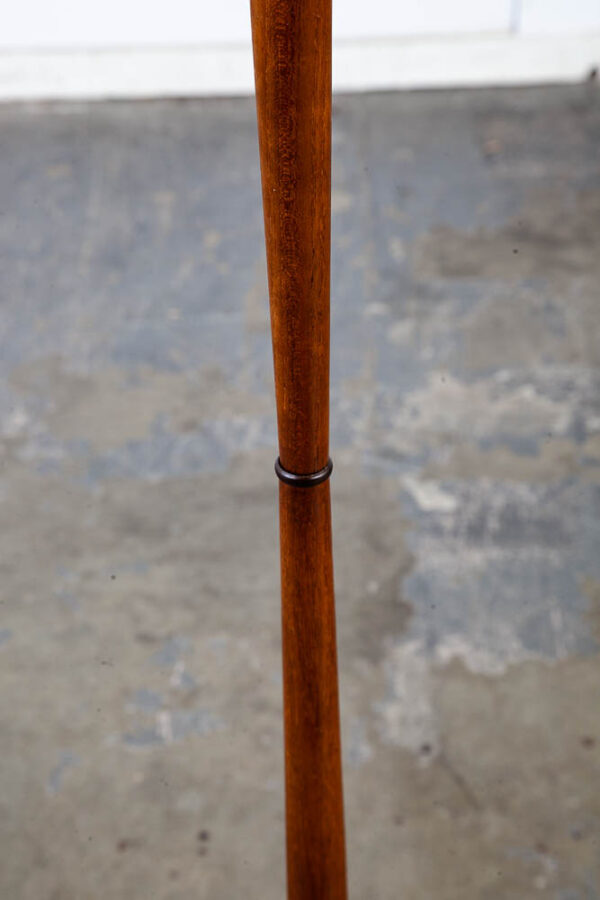 Mid Century Modern Tapered Floor Lamp Solid Teak Wood Lighting MCM Brass Gold Vintage Danish - Image 5
