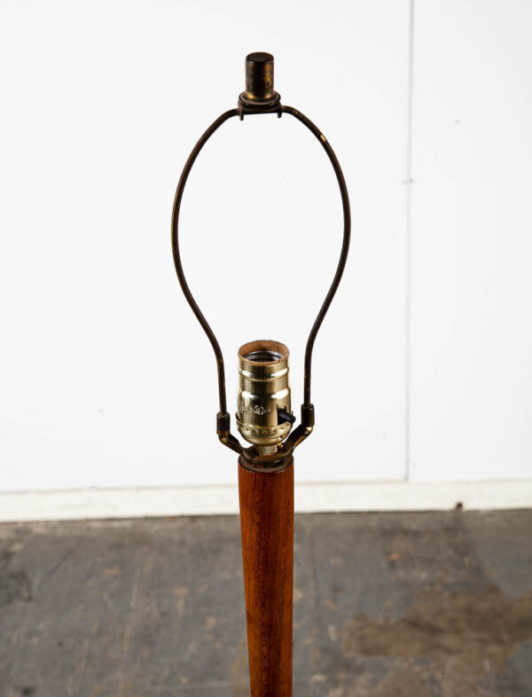 Mid Century Modern Tapered Floor Lamp Solid Teak Wood Lighting MCM Brass Gold Vintage Danish - Image 12