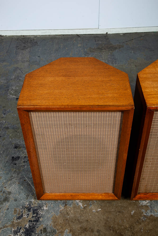 Mid Century Modern Speakers Set EV Electro Voice Aristocrat Tested Working Mahogany Mcm Vintage - Image 10