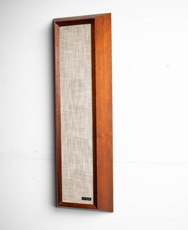Mid Century Modern Speakers Vintage Argos 16 Ohm  Ahf-1 Pair Walnut Tested Wall Mounted Vintage - Image 4