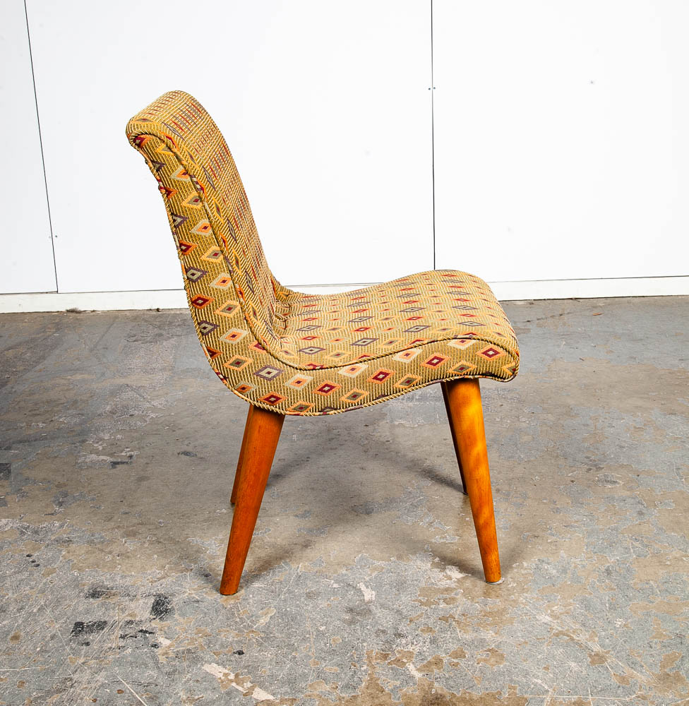 Mid Century Modern Dining Chairs Slipper Conant Ball Leslie Diamond Solid Birch - Image 5