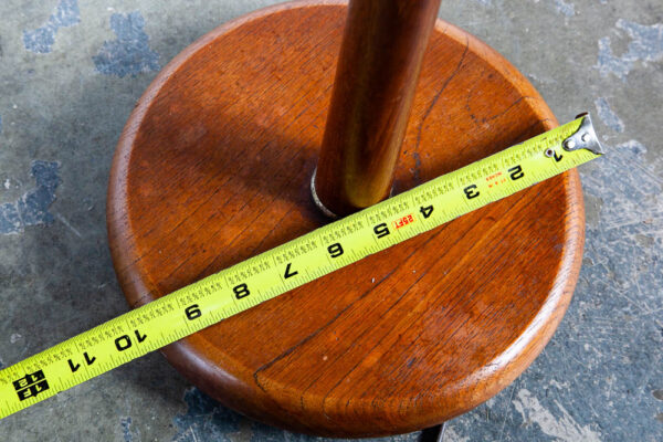 Mid Century Modern Tapered Floor Lamp Solid Teak Wood Lighting MCM Brass Gold Vintage Danish - Image 11