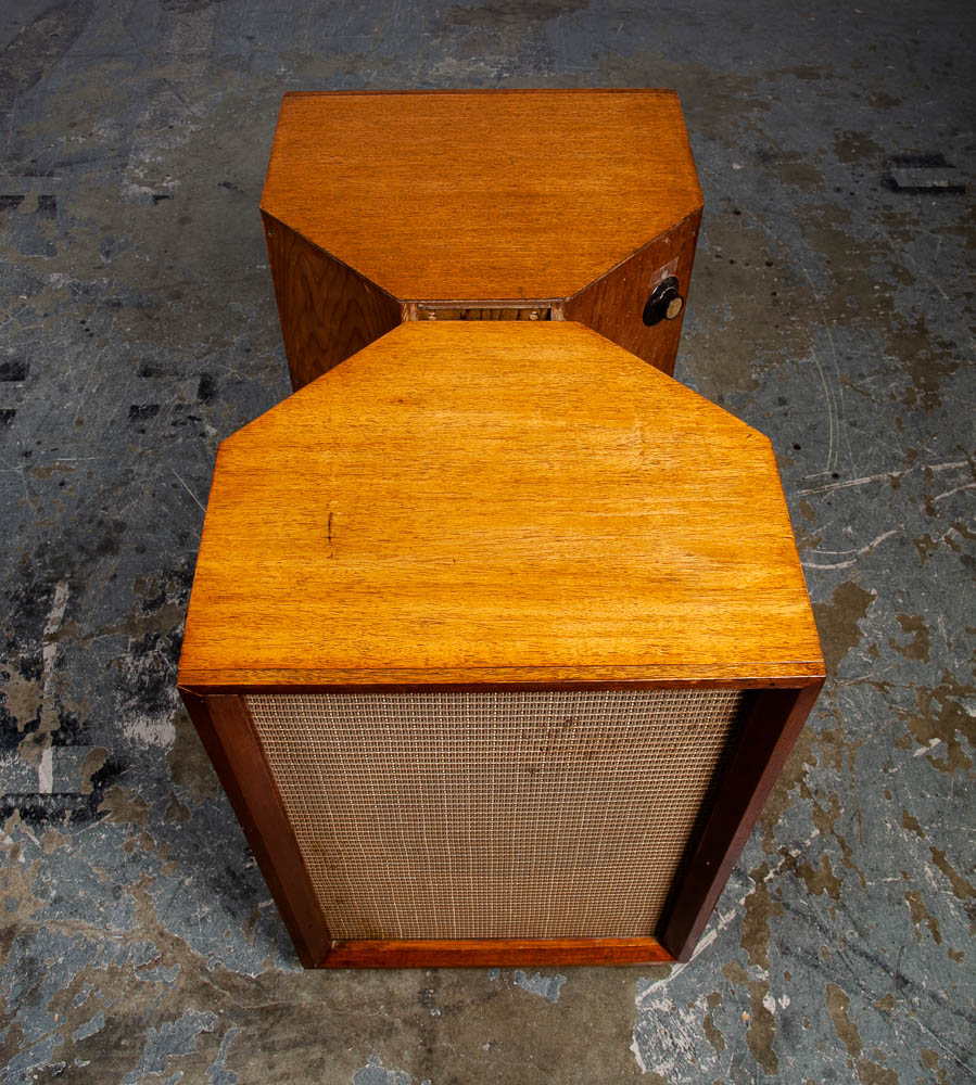 Mid Century Modern Speakers Set EV Electro Voice Aristocrat Tested Working Mahogany Mcm Vintage - Image 9