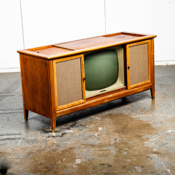 Mid Century Modern Stereo Console Curtis Mathes Radio Record Player Amplifier TV Serviced Walnut Mcm Vintage