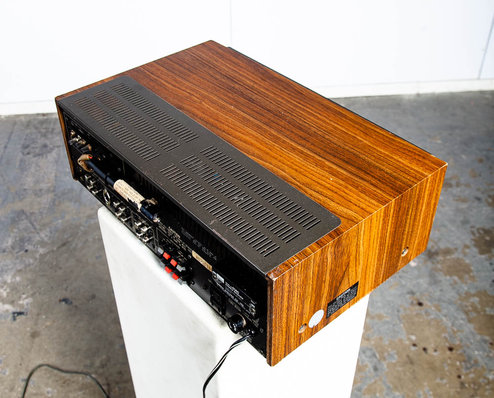 Vintage Sansui Reciever 6060 Wood Case Stereo Tuner Amplifier Silver Blue Lights - Image 10