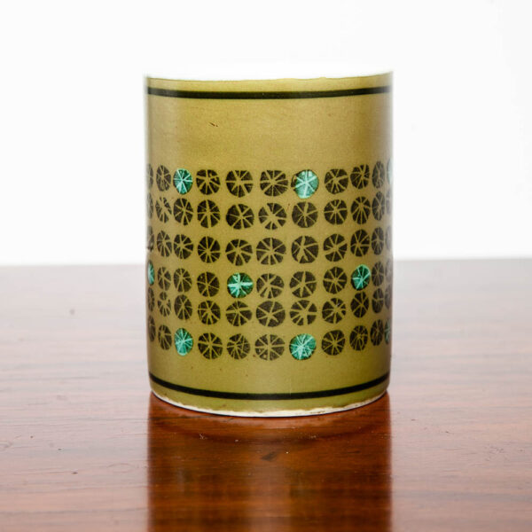 Mid Century Modern Coffee Cup Set of 6 Handle Mug Mcm Japanese Avocado Green NM Vintage - Image 3