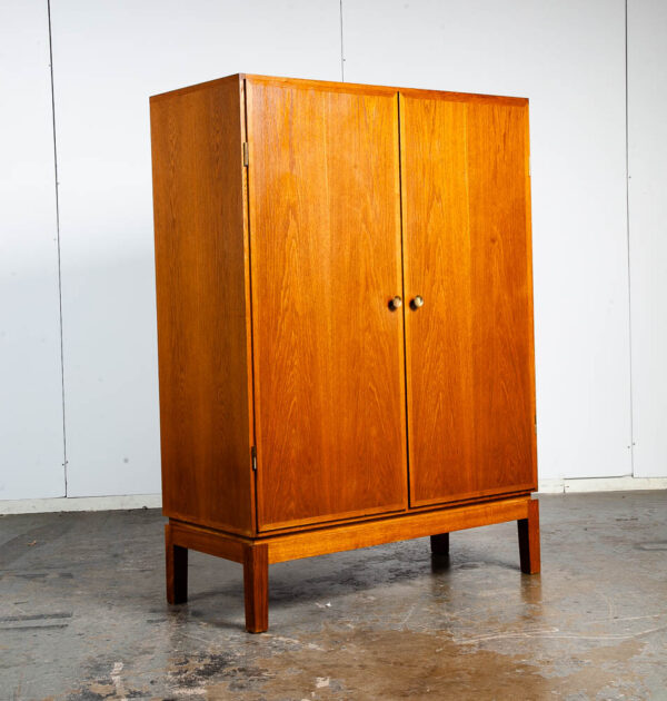 Mid Century Danish Cabinet Custom Armoire Wardrobe Oak Denmark Drawer Large Mcm Storage Vintage