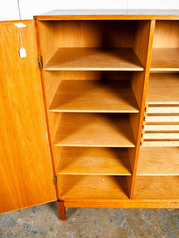 Mid Century Danish Cabinet Custom Armoire Wardrobe Oak Denmark Drawer Large Mcm Storage Vintage - Image 11