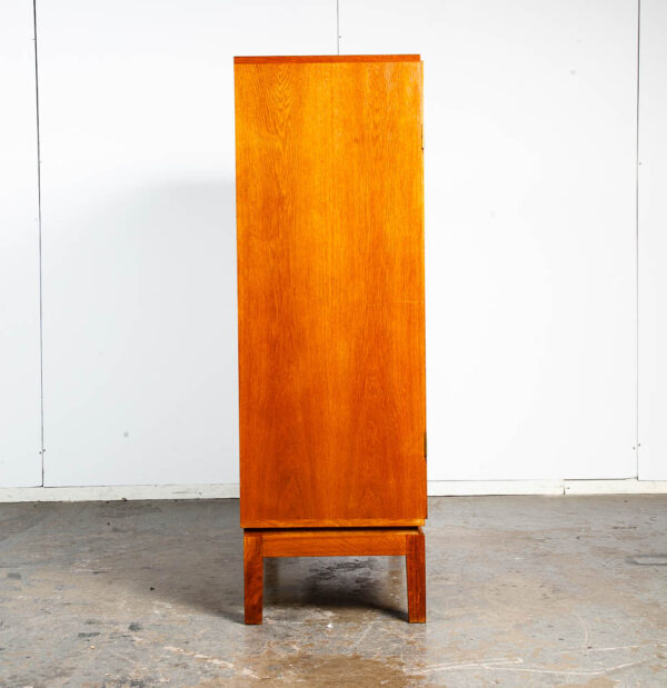 Mid Century Danish Cabinet Custom Armoire Wardrobe Oak Denmark Drawer Large Mcm Storage Vintage - Image 4