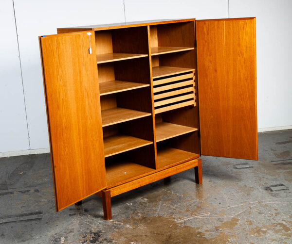 Mid Century Danish Cabinet Custom Armoire Wardrobe Oak Denmark Drawer Large Mcm Storage Vintage - Image 5