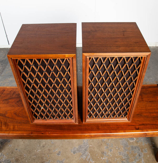 Mid Century Modern Vintage Speakers Pioneer CS-66E Pair Walnut Tested Mint Condition Hifi - Image 2