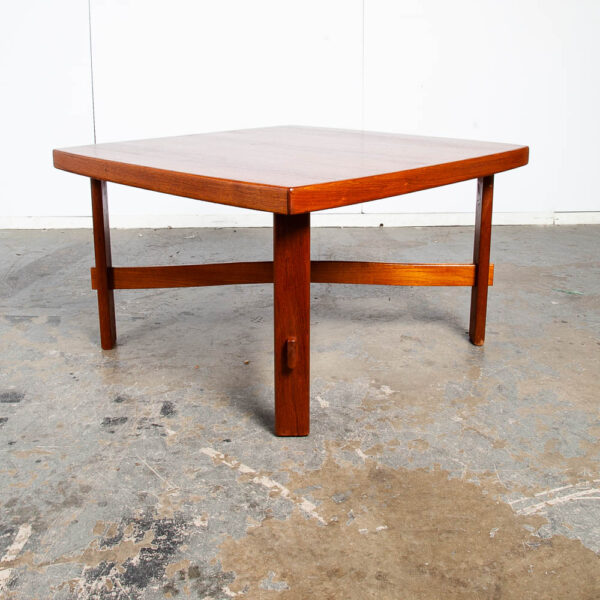 Mid Century Danish Modern Coffee Table Square Large Solid Teak Denmark Vintage - Image 12
