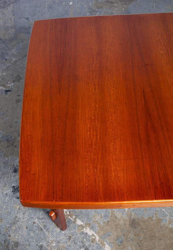 Mid Century Danish Modern Coffee Table Square Large Solid Teak Denmark Vintage - Image 7