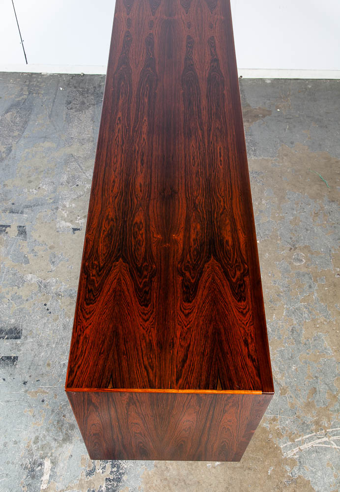 Mid Century Danish Modern Credenza Sideboard Falster Svend Aage Madsen Brazilian Rosewood Tambour Vintage - Image 4