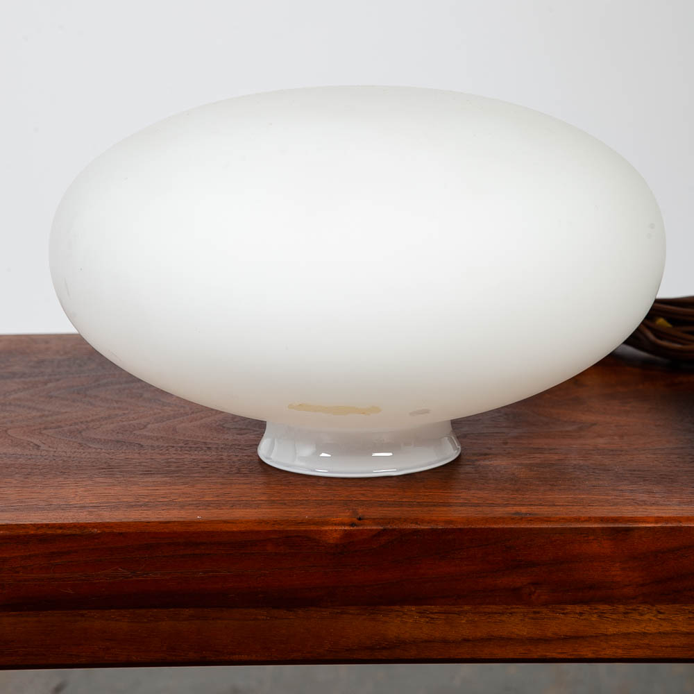 Mid Century Modern Table Lamp Laurel Light Walnut Frosted Glass Vintage Tested Square Cube Mcm - Image 6