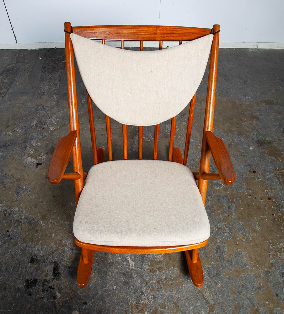 Mid Century Danish Modern Rocking Chair Teak Rocker Frank Reenskaug Bramin Mcm - Image 6