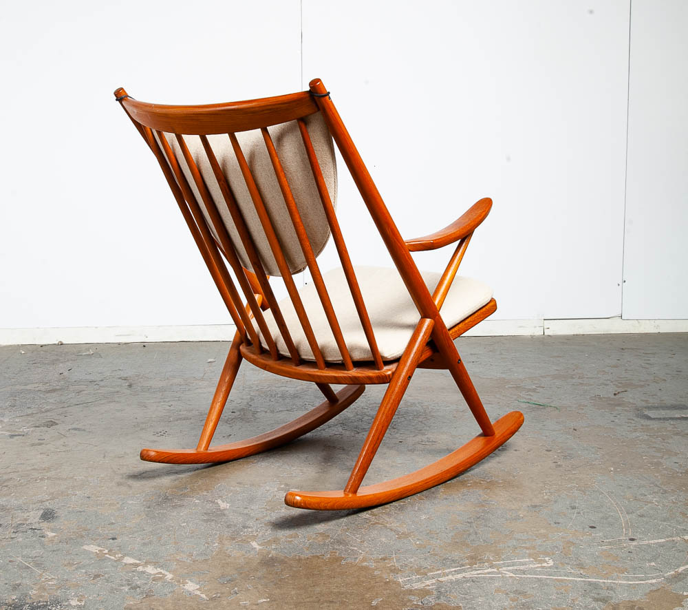 Mid Century Danish Modern Rocking Chair Teak Rocker Frank Reenskaug Bramin Mcm - Image 5