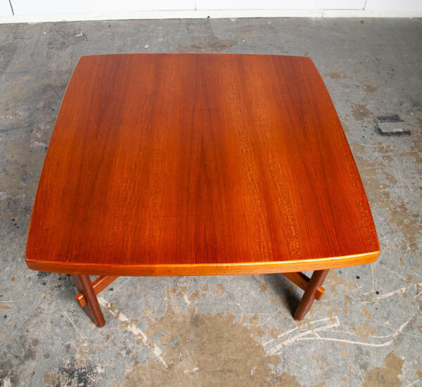 Mid Century Danish Modern Coffee Table Square Large Solid Teak Denmark Vintage - Image 2
