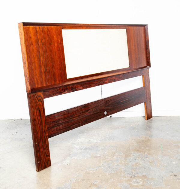 Mid Century Danish Modern Headboard Bed Frame Rosewood Queen Falster Madsen Mcm Vintage