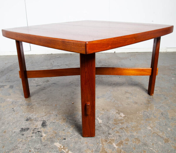 Mid Century Danish Modern Coffee Table Square Large Solid Teak Denmark Vintage - Image 10