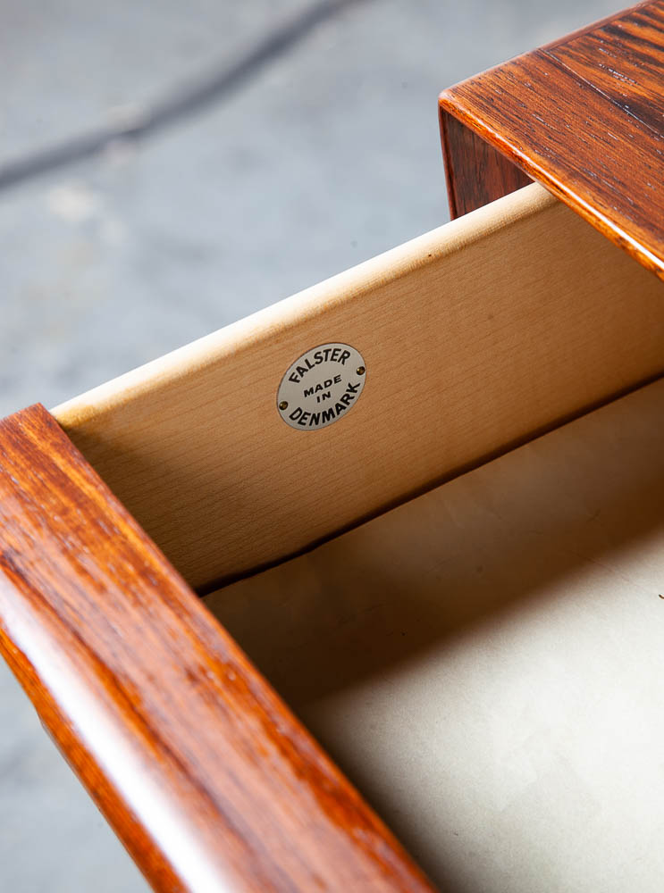 Mid Century Danish Modern Credenza Sideboard Falster Svend Aage Madsen Brazilian Rosewood Tambour Vintage - Image 8