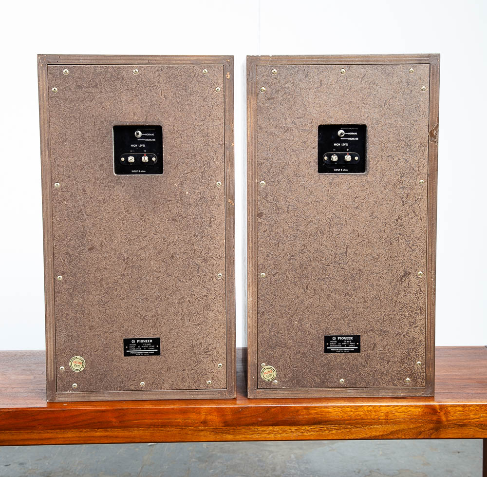Mid Century Modern Vintage Speakers Pioneer CS-66E Pair Walnut Tested Mint Condition Hifi - Image 6