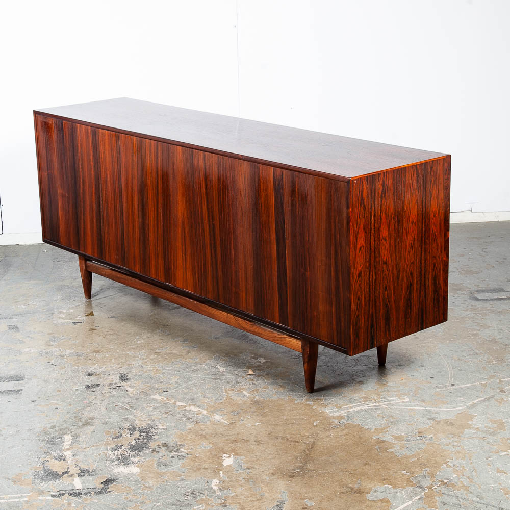 Mid Century Danish Modern Credenza Sideboard Falster Svend Aage Madsen Brazilian Rosewood Tambour Vintage - Image 6