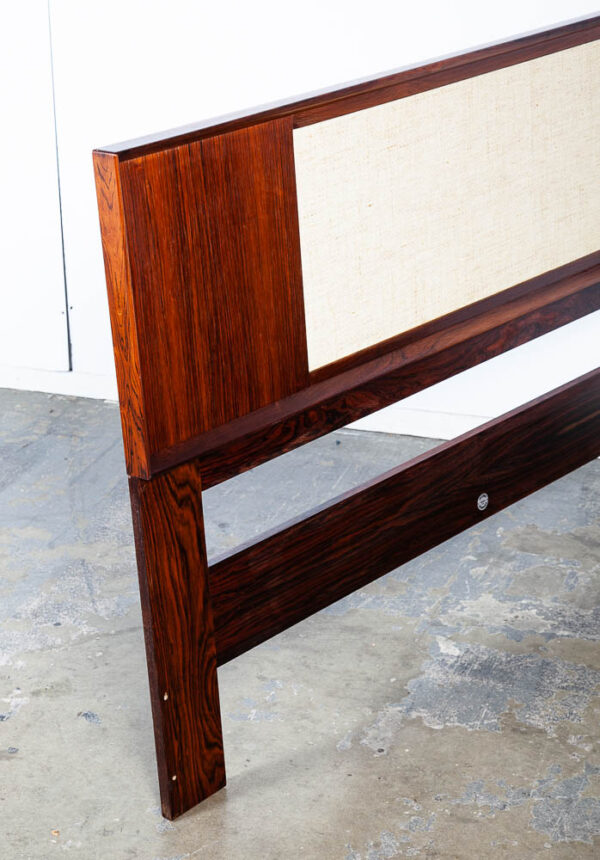 Mid Century Danish Modern Headboard Bed Frame Rosewood Queen Falster Madsen Mcm Vintage - Image 7