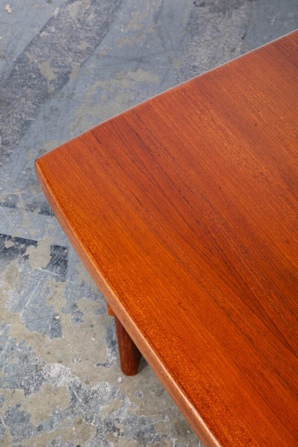 Mid Century Danish Modern Coffee Table Square Large Solid Teak Denmark Vintage - Image 4