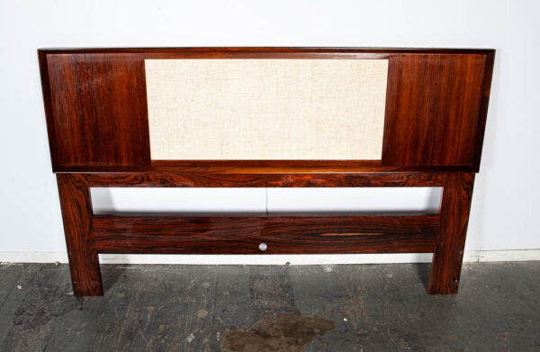 Mid Century Danish Modern Headboard Bed Frame Rosewood Queen Falster Madsen Mcm Vintage - Image 4